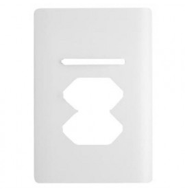 Placa P/ 1 Interruptor + 2 Tomadas 4x2 - Novara Branco